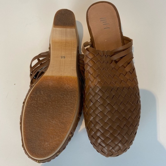 J. Jill Cameron Women's Clogs Size 6.5 Color Tan Studded Woven Leather - Picture 12 of 12